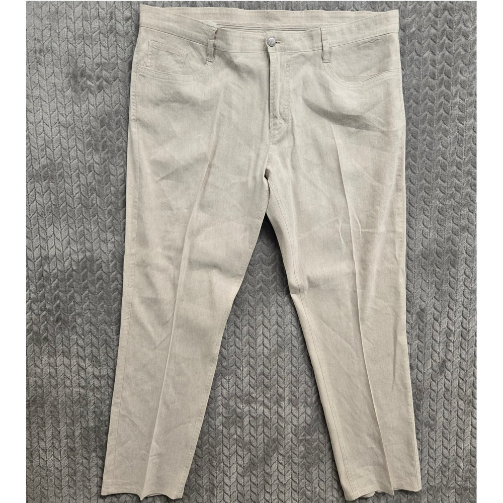 Cubavera‎ Mens Beige Linen Blend Dress Pants Casual Trousers Size 38*x30 READ